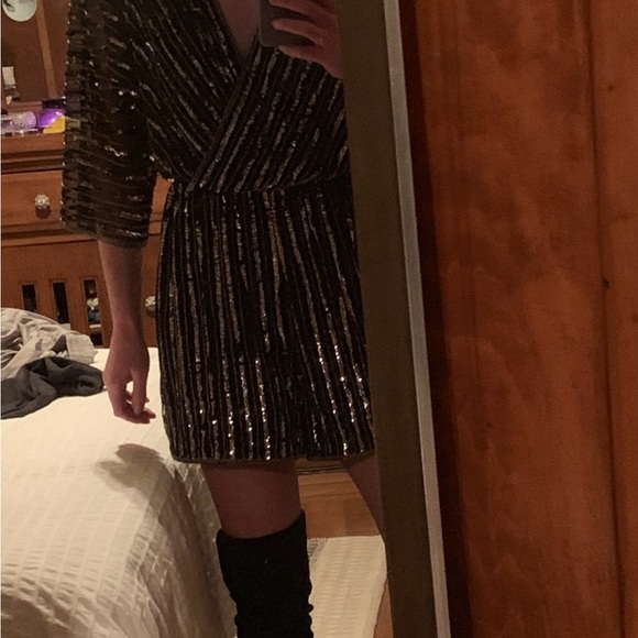 NWT Mango black, sequin playsuit, XS - Picture 3 of 4